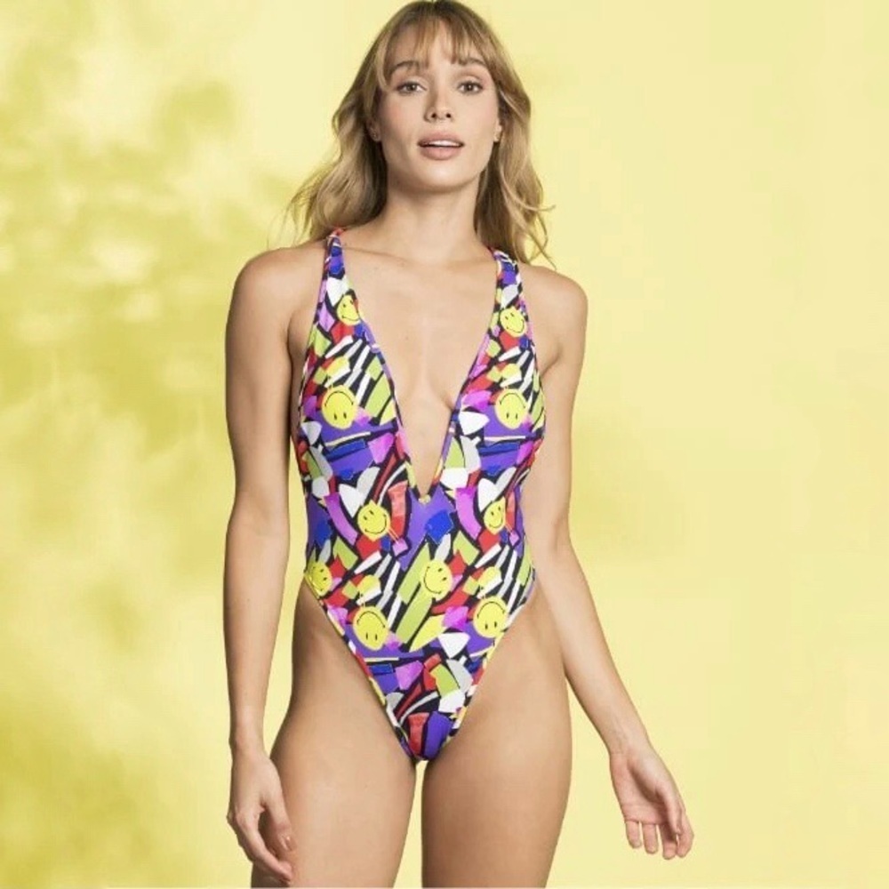 NWT Maaji x Smiley Reversible One piece swimsuit